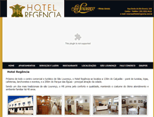 Tablet Screenshot of hotelregencia.com.br
